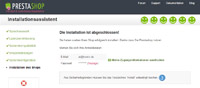 Installation abgeschlossen – Letzte Schritte Installation abgeschlossen – Letzte Schritte